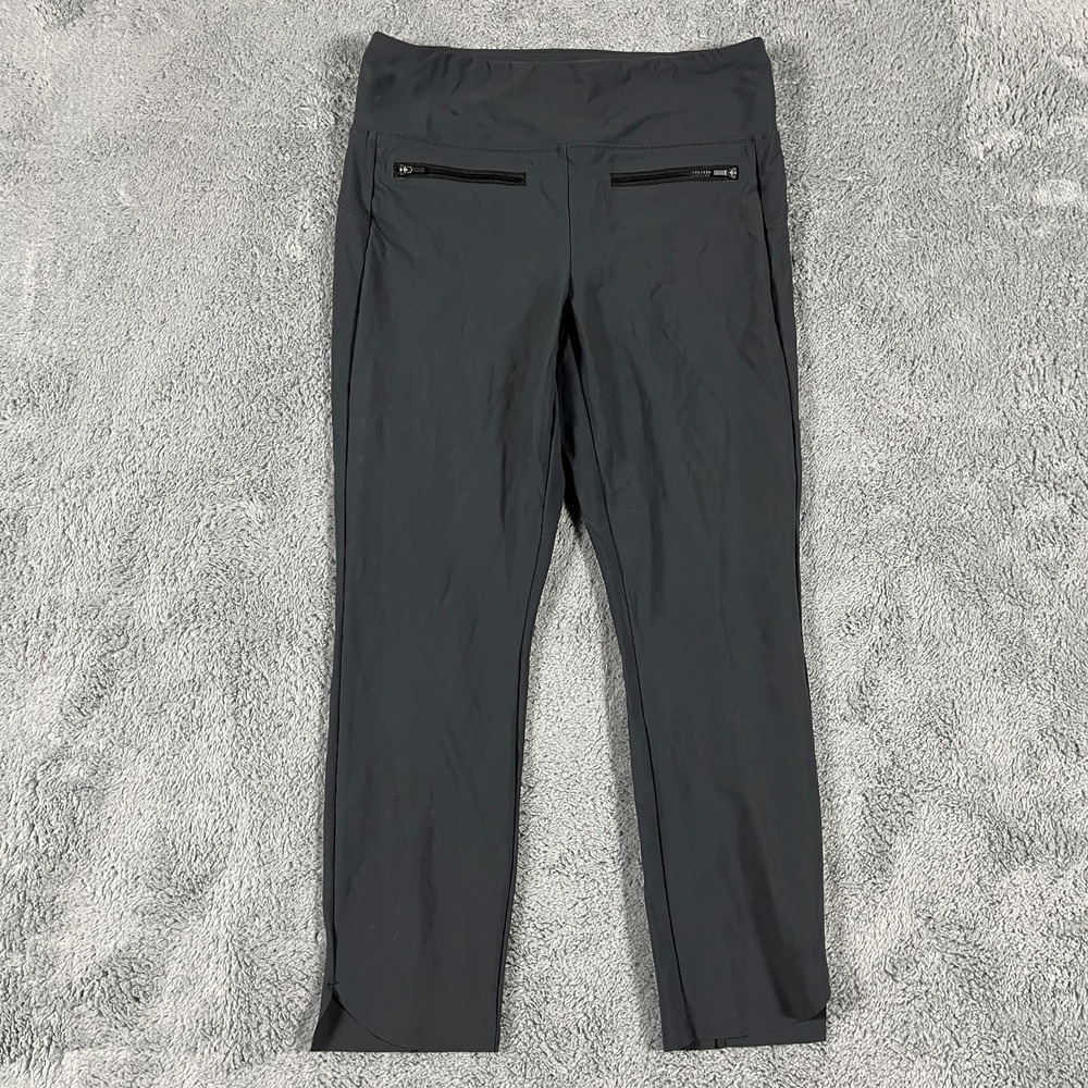 ATHLETA Stellar Crop Pant Women Medium Charcoal Gray 210237-04 Gym Workout Pocke